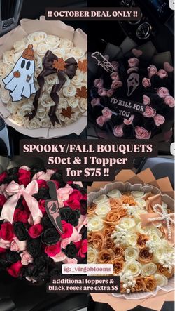 Spooky Fall Bouquet 50ct with Topper