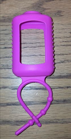 Hand Sanitizer Bottle Holder (1 Oz) - Keychain - Rubber - Pink