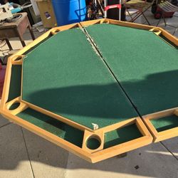 Vintage 2 Piece Poker Table 