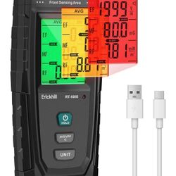 ERICKHILL 3 in 1 EMF Detector,Electromagnetic Field Radiation Detector for EF,RF,MF,WiFi,5G Signal.