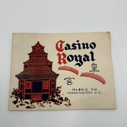 Casino Royale DC Souvenir Photo Folder Night Club keep Sake 1940s B&W Navy Men