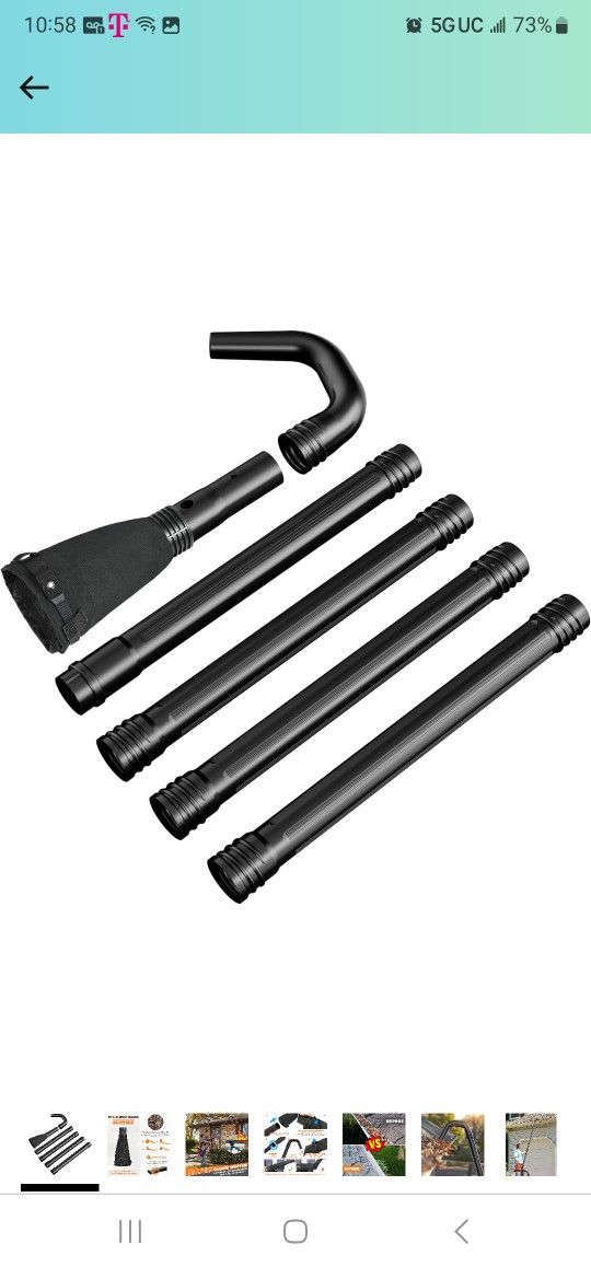Sealegend Universal Gutter Cleaning Kit for Leaf Blowers Vacuum Attachment for Blower Gutter Cleaning Tools from The Ground Leaf Reomver