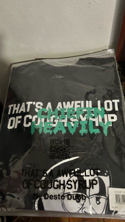 Awful Lotta Cough Syrup Black Tee Shirt