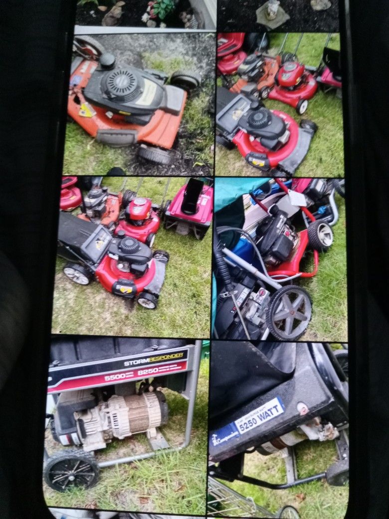 Equipment Sake Plus Saws. 2 Rider Mowers All Goes