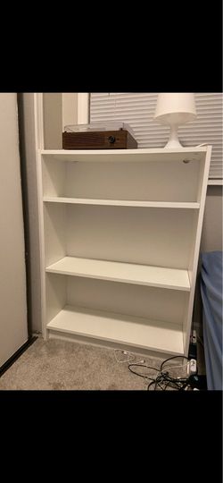 White bookshelf