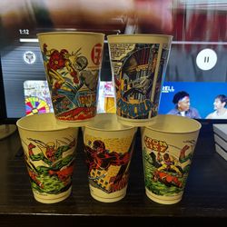 1977 Marvel Street Heroes 7/11 Slurpee Cups ONLY $15 Each 