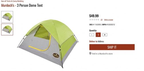 2 person tent w/rainfly