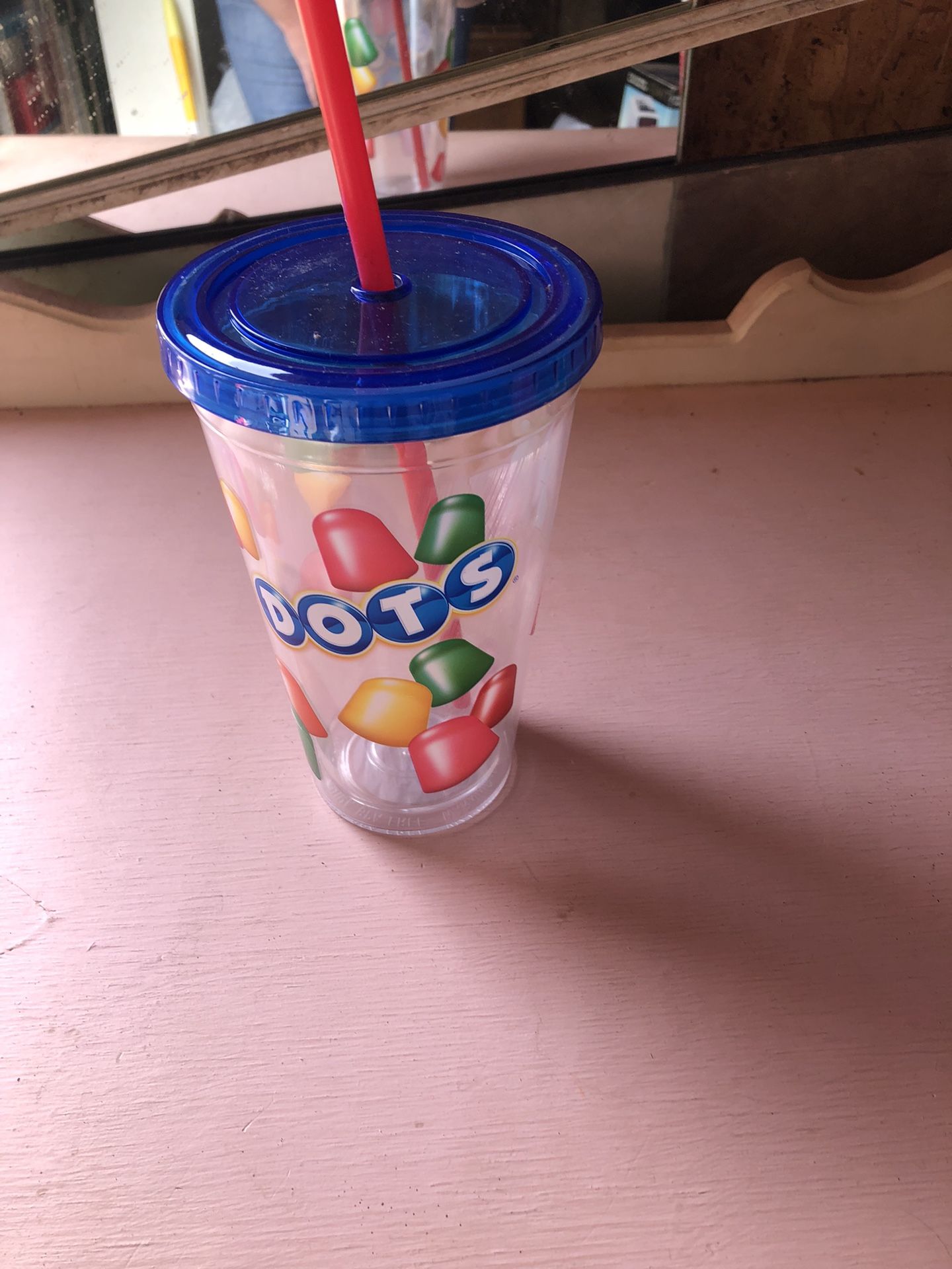 Dots Tumbler Cup With Straw