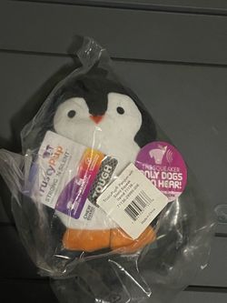 NEW TrustyPup Penguin Silent Squeak Dog Toy Plush
