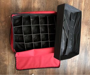 Tiny Tim Totes 48 Christmas Ornament Storage Box Organizer - Red (Excellent Condition)