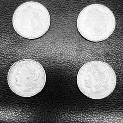 (4) 1921 Morgan Silver Dollars Coins