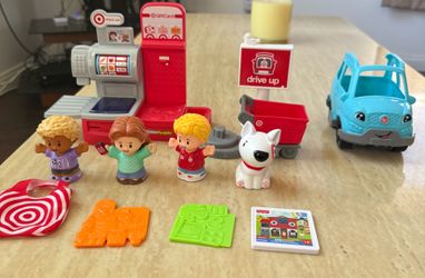 Toys-Fisher-Price Little People Target Run Playset for Toddlers & Kids' 11 Play Pieces