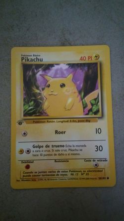 1999 Spanish 1st edition yellow cheeks Pickachu