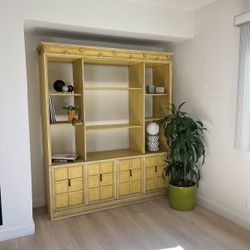 Solid Wood Yellow Shelf 