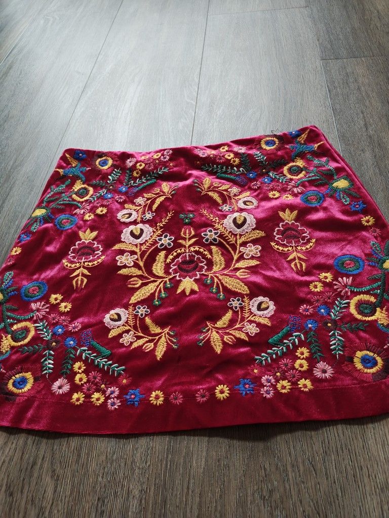 Red Velvet Skirt