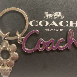 CoachSunflower Bag key Charm  Keychain LIKE NEW