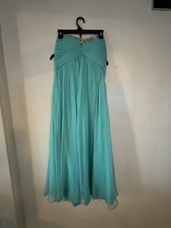 Strapless Light Green/blue Dress