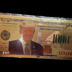 TRUMP Collectible Electro Plated 1000 Bill