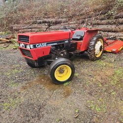 Case 485 Diesel Tractor And Howse Brush Hog Mower