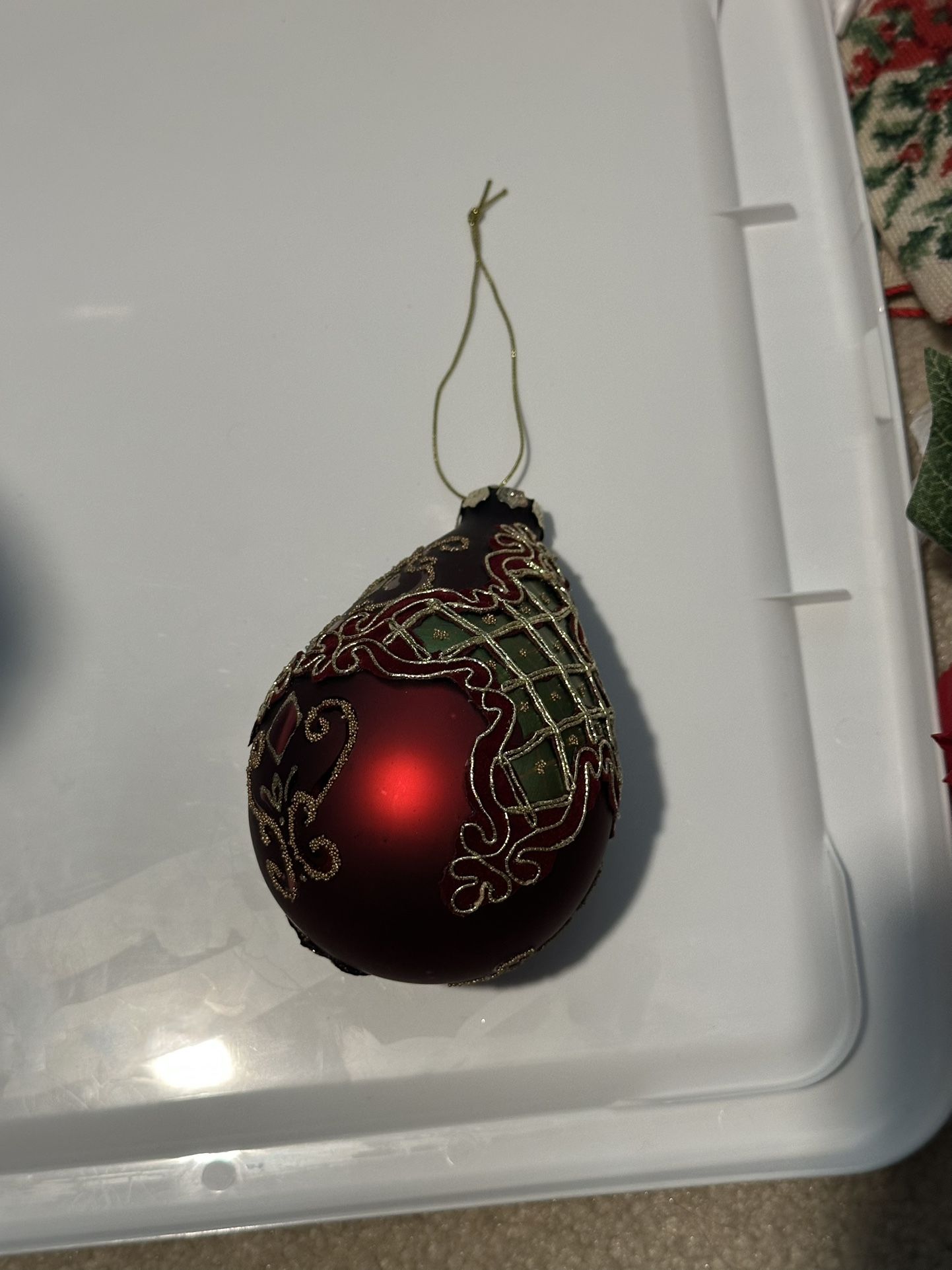 Red Golden Green Christmas Ornament