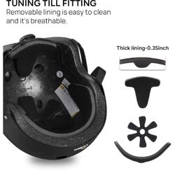 JBM Skateboard Helmet - Lightweight, Adjustable & Ventilated Helmet for Scooter, Roller Skate, Inline Skate