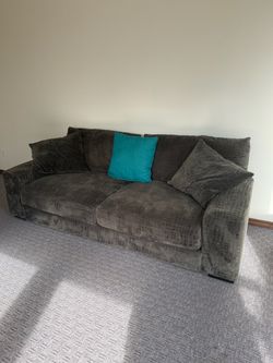 Gray Fabric 3-Seat Sofa