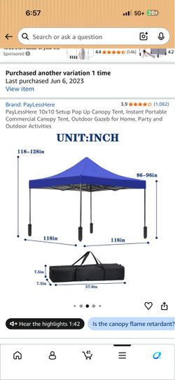 Pop up canopy tent WHITE