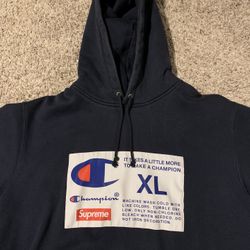 XL Supreme Champion Hoodie Navy