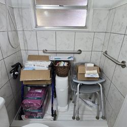 Patient Care Bundle : Walker , Shower Chairs, Adult Diapers, Wound Care Supplies, Diaper Geni, Purewick Adapters, Chucks