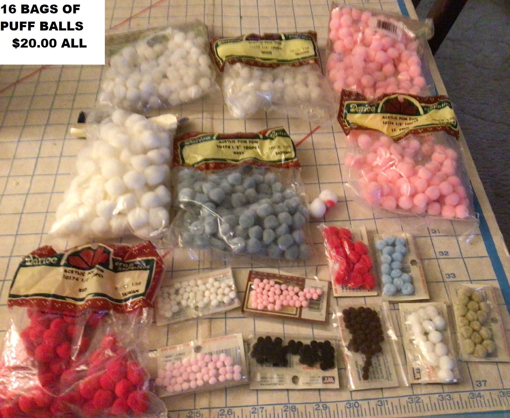 Cotton Puff Balls For Sewing, Crafts, Knitting - New In Sealed Packages for  Sale in Manteca, CA - OfferUp