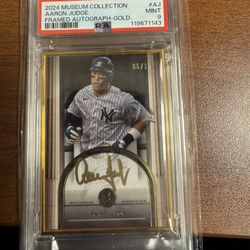 2024 Museum Collection gold framed auto /10 Aaron judge Psa 9 