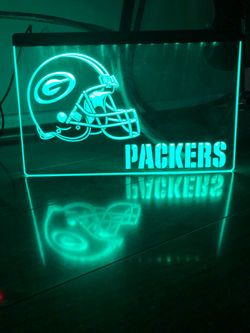 PACKERS LED NEON BLUE LIGHT SIGN 8x12