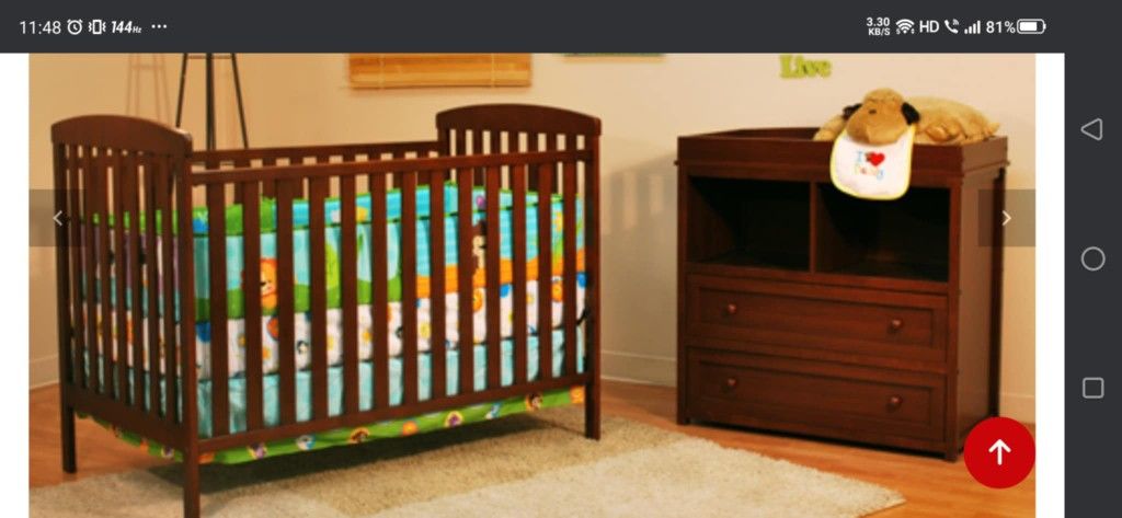 AFG baby furniture piece Nursery bundle set (crib and changing
