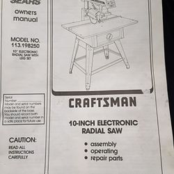10" Radial Armsaw