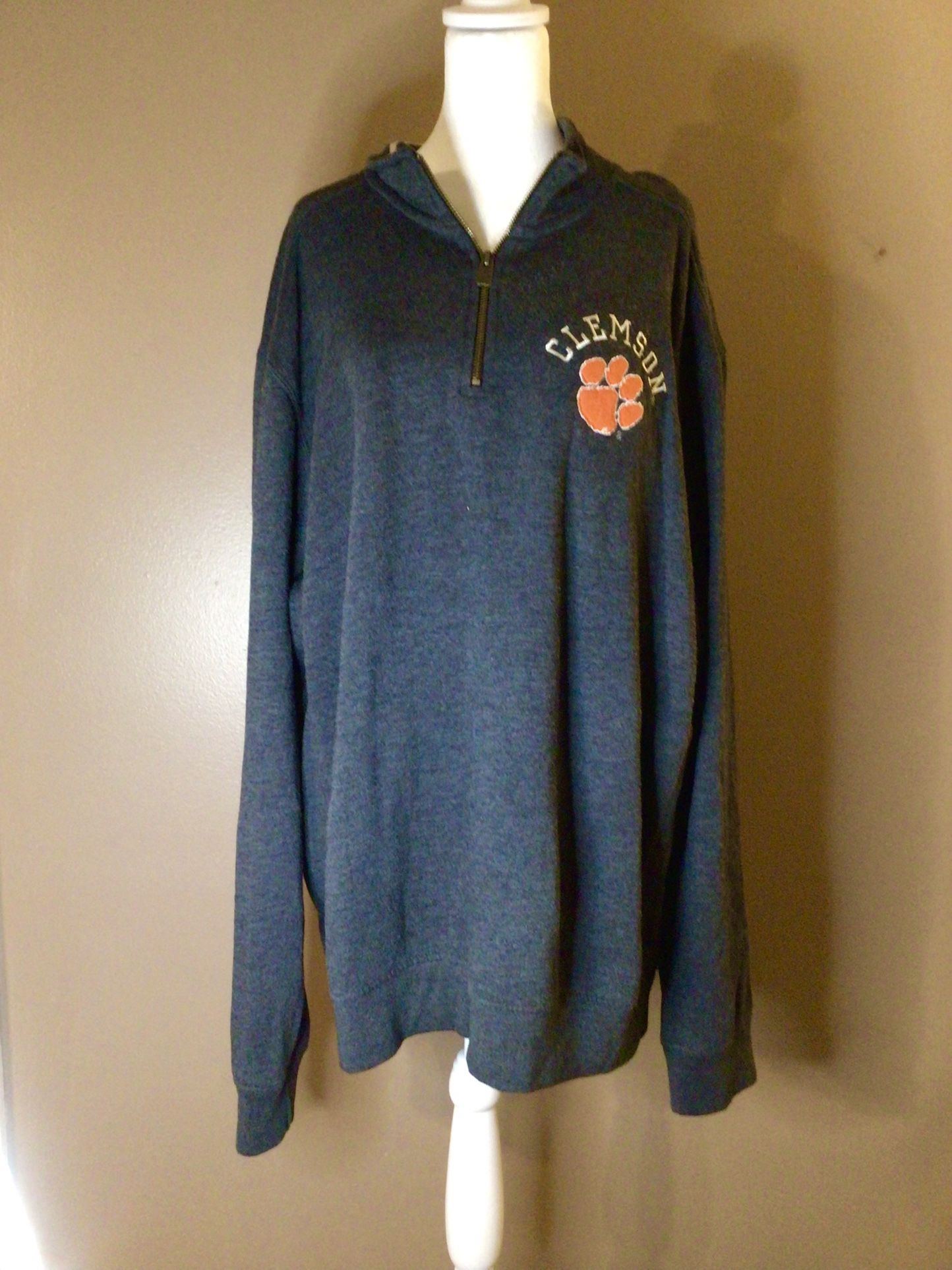 Clemson Tigers 1/4 zip pullover sweatshirt mens 2XL