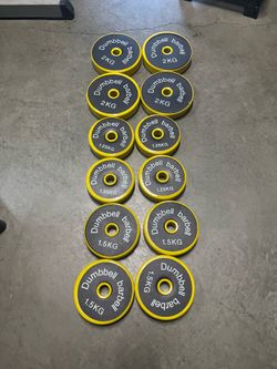 44 lbs Standard 1” Weight Plates… Home Gym Fitness ….
