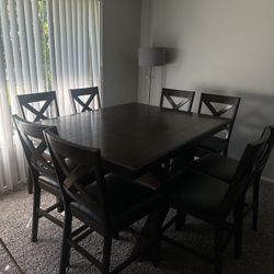 table with 8 chairs