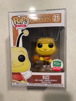 Buzz Funko Pop Shop Exclusive Honey Nut Cheerios Ad Icons 21 with protector General Mills Cereal