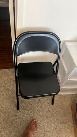 Black Metal Folding Chair