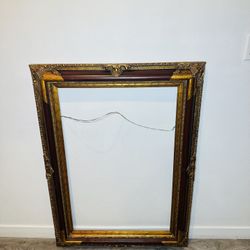 Antique Orante Gold Dark Wood Picture Frame ‼️
