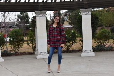 oversize plaid shirt