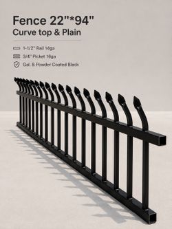 2’ Wall Top Steel Fence Panel | Heavy Duty Security Fence Extension