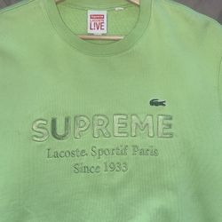 SUPREME x LACOSTE CREWNECK COLLAB SS18