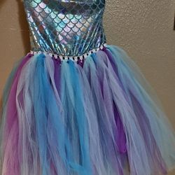Mermaid Dress/Costume With Tutu 3-4t