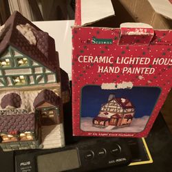 Ceramic Lighted  House
