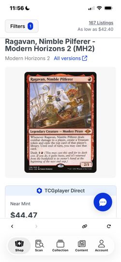 MTG Ragavan, nimble pilferer NM