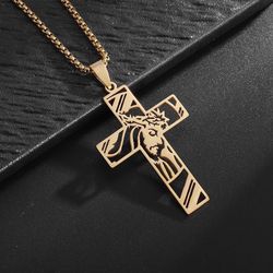 Cross-Pattern Openwork Cross Pendant 