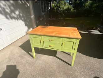 Custom kitchen island buffet cabinet with stools