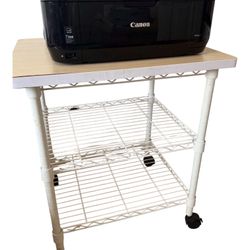 WOODEN ROLLING TABLE + CANON PIXMA MX532 PRINTER BUNDLE 