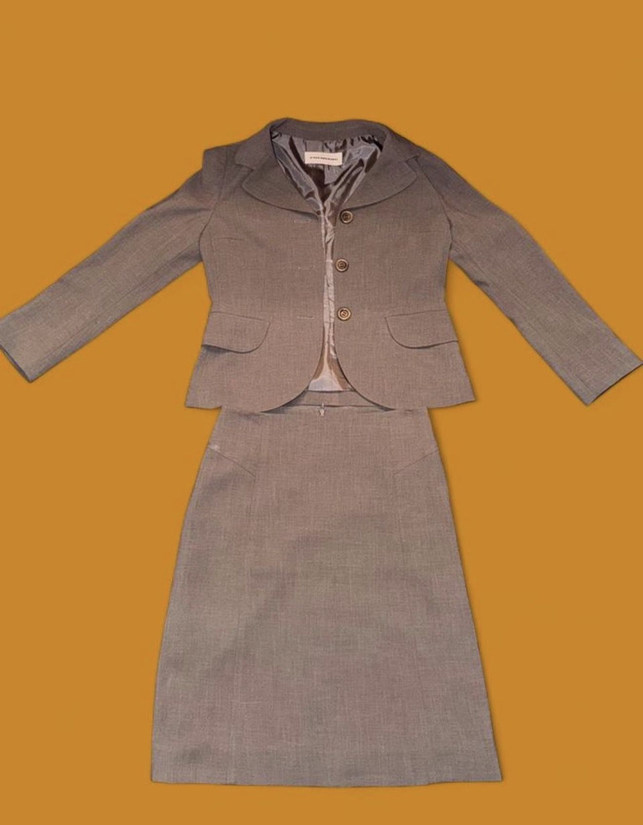 Korean Vintage 2-piece Suit Jacket And Skirt